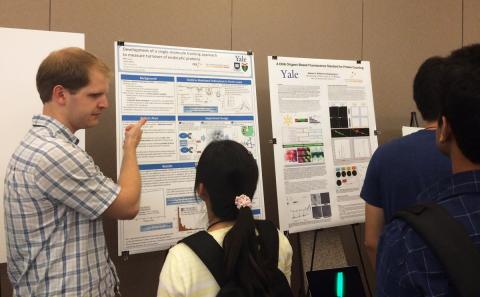 2015 meeting: Molecular Biophysics and Biochemistry graduate student in the Berro lab presenting his research.