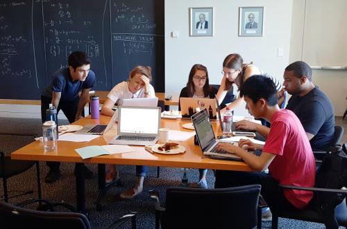 Students learning how to code using MATLAB in the Integrated Workshop short course.